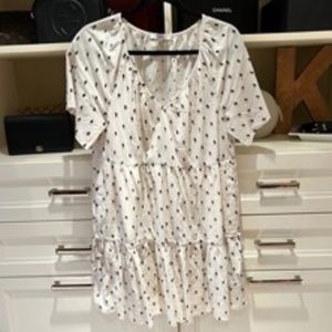 Madewell Dot Tiered Mini Dress Medium